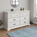 Dorel Home - Kommode med seks skuffer Bristol - Hvid - Kommoder - - Homeroom