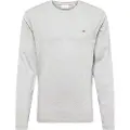 Gant Ganttil mænd. 2004049 Shield langærmet t-shirt grå (M), Casual, Bomuld, Lange ærmer