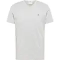 Gant Ganttil mænd. 2003186 Slim Fit Shield T-shirt grå (XL), Casual, Bomuld, Korte ærmer