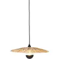 QAZQA Rustik pendellampe sort med reb 45 cm - Leia