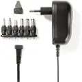 Nedis Universal AC Power Adapter - 12 W | 3 - 12 V DC | 1.80 m | 2.0 A | 6 plug(s)