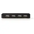 Nedis Uhubu2730bk Usb-hub Usb-a M-usb-a H 7-ports Usb 2.0 Strømforsynet