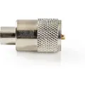 Nedis Pl259-stik Lige Han Nikkelbelagt 50 Ohm Lodde Kabelindgang Metal 6 Mm