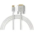 Nedis Guld Cctb34800al20 Hdmi-kabel Hdmi-dvi-d 24+1-benet Han 2560x1600 Afskærmet Flettet 2 M