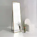Mioli Decor - Spejl med hylde Cool - Guldfarvet - Guld - Store spejle - - Homeroom