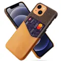 Mtp Products KSQ iPhone 13 Mini Cover med Kort Lomme - Kaffe