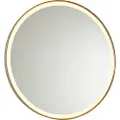 QAZQA Badeværelsesspejl rosenguld 70 cm inkl. LED med berøringsdæmper - Miral