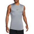 Nike Tætsiddende Nike Pro Dri-FIT-fitnessoverdel uden ærmer til mænd - grå