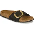 Birkenstock Birkenstocktil kvinder. 1023373 Madrid Big Buckle læder sandaler sort (40), Fast, Ingen, Casual