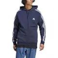 Adidas Essentials Fleece 3 Stripes Sweatshirt Med Lynlås