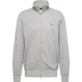 Gant Ganttil mænd. 2008006 Shield grå hættetrøje med lynlås (XL), Casual, Bomuld, Lange ærmer