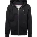 Gant Ganttil mænd. 2007059 Shield hættetrøje med lynlås sort (S), Casual, Bomuld