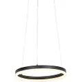 QAZQA Design pendellampe sort 40 cm inkl. LED 3-trins dæmpbar - Anello
