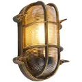 QAZQA Væg- og loftslampe guld/messing oval IP44 - Noutica