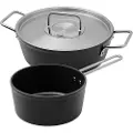 Fissler Grydesæt ADAMANT, sæt med 2, sort, aluminium, Fissler
