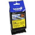 Brother Tape 24mm Tze-sl651 Selvlamineret Sort/gul