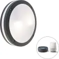 QAZQA Smart væg- og loftslampe mørkegrå inkl. Wifi A60 - Glow