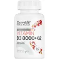 OstroVit - Vitamin D3 8000 IU + K2, 60 tabletter