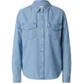 Levi's Levi'stil kvinder. 16786-0018 Ikonisk western-cowboyskjorte blå (M), Casual, Bomuld, Denim, Lange ærmer, Bæredygtig