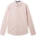 Tom Tailor 1037442 Fitted Structured Skjorte Med Lange ærmer