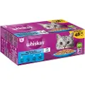 Whiskas Megapack Whiskas 1+ Adult friskhedsposer 48 x 85 g - Fiskeudvalg i gelé