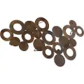 QAZQA Art Deco væglampe kobber 77 cm - Circles