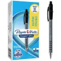 Papermate Flexgrip Ultra Black Retractable Push Button Medium Tip Pen 12 Enheder