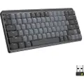 Logitech MX Mechanical Mini Minimalist Wireless Illuminated Performance Keyboard Graphite - Tactile - US International - Tastatur - Amerikansk engelsk - Sort
