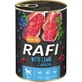 Rafi Voksen, 24 x 400 g - Med lam, blåbær og tranebær