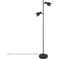 QAZQA Smart gulvlampe sort inkl. 2 Wifi A60 - Stijn