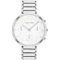 Calvin Klein Calvin Kleintil kvinder. 25200282 Minimalistisk analogt ur med T-bar hvid (OSFA), Casual, BH, Rustfrit stål