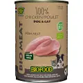 BF Petfood Biofood Organic 100% kylling vådfoder til hund og kat (400 g)