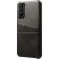 Mtp Products Samsung Galaxy S22 5G KSQ Belagt Plastikcover med Kortlommer - Sort