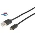 Prokord Usb-kabel 3m. Usb A Micro-usb B Sort
