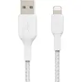 Belkin Lightning To Usb-a Cable Braided 3m. Hvid