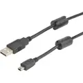 Prokord Usb-kabel 5m. Usb A Mini-usb B Sort