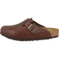 Birkenstock Birkenstocktil mænd. 1023449 Boston Grip Natural Roast lædertræsko (44), Brun, Fast, Spænder, Casual
