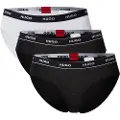 Hugo Boss HUGOtil kvinder. 50469657 Sæt med 3 trusser Stribet hvid, sort (S), Afslappet, Bomuld
