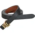 Ralph Lauren Lauren Ralph Laurentil kvinder. 412912038001 Vendbart læderbælte med logo, sort, brun (XS), Casual