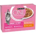Purina One Junior 8 x 85 g - Kylling & Laks