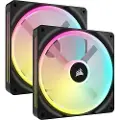 Corsair Icue Link Qx140 140mm Mag Dome Rgb Strt Kit Ventilator Hvid, Sort
