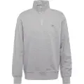 Gant Ganttil mænd. 2008005 Shield grå sweatshirt med halv lynlås (M), Casual, Bomuld