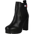 Tommy Hilfiger Tommy Jeanstil kvinder. EN0EN02439 Sorte essentielle ankelstøvler (40), Læder, 8-10, Ingen, Casual