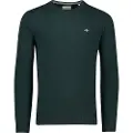 Gant Ganttil mænd. 87211 Rundhalset trøje i meget fin grøn fåreuld (3XL), Casual, Bomuld, Blå