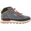 Timberland Timberlandtil drenge. TB0A64G80331 Field Trekker grå mid-top lædersko med snørebånd (31), Fast, Blonder, Casual, Sport, Udendørs, børnetøj