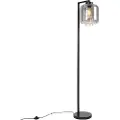 QAZQA Smart gulvlampe sort med røgglas inkl. Wifi ST64 - Qara Down