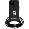 Karl Lagerfeld Klhcp15ssasknpsk Iphone 151413 6.1 Crossbody Saffiano Monogram Pin Karl&choupette Telefonetui