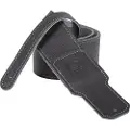 Hugo Boss 3" Black Premium Leather Guitar Strap