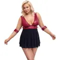 Cottelli Bondage Plus Size - babydoll (rød)
