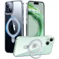 Torras mobiltaske UPRO Ostand Clear til iPhone 15 (gennemsigtig)